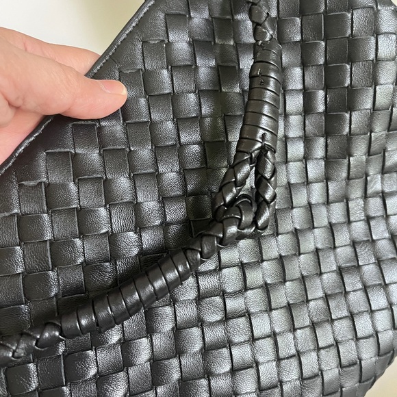 Black Genuine leather Woven Satchel Bag - Picture 3 of 13